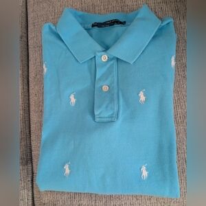 Women's Ralph Lauren Polo Turquoise! Or Light Blue Color.